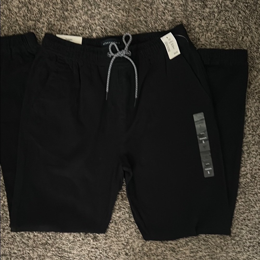 Black Drawstring Sweatpants with Textured Fabric